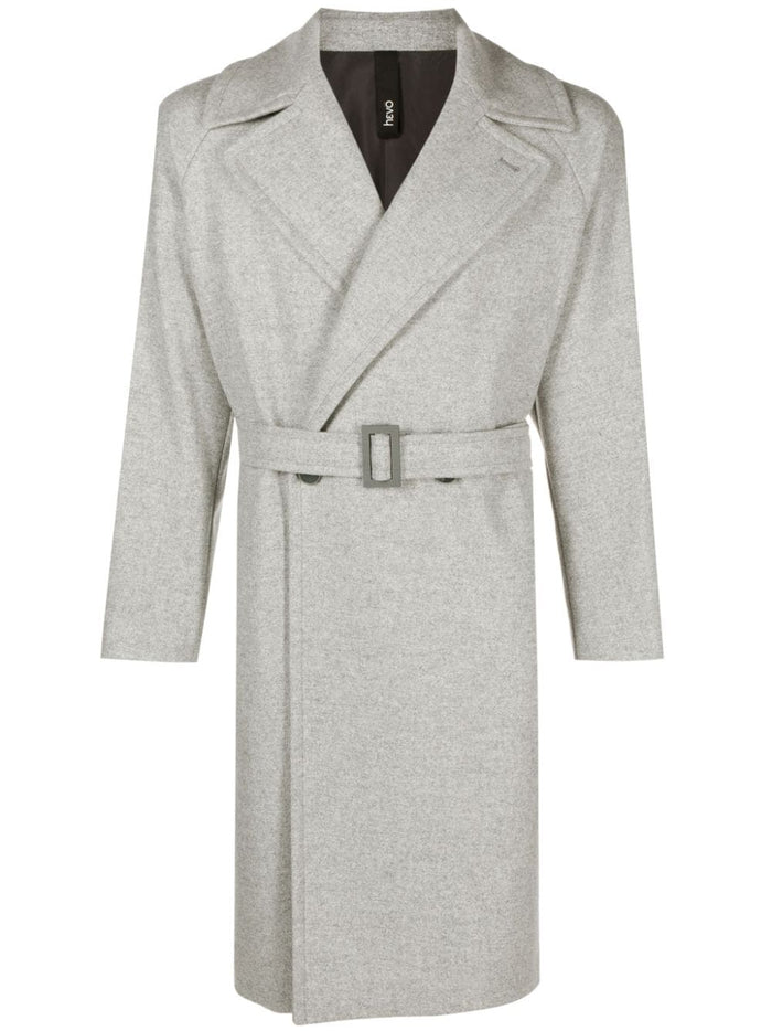 Hevo Cappotto Doppiopetto Lana/Poliammide Grigio 5