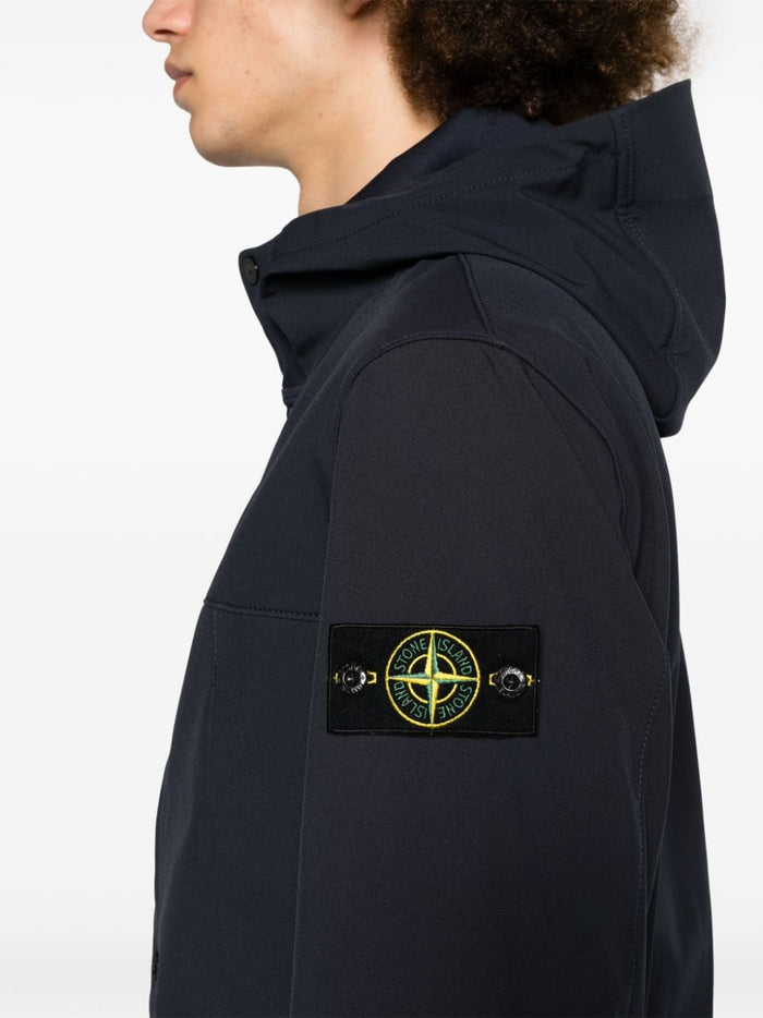 Stone Island Blue Men's Jacket with hood 3