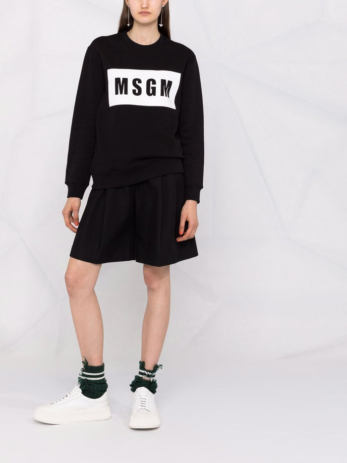 Msgm Felpa Nero Donna 3