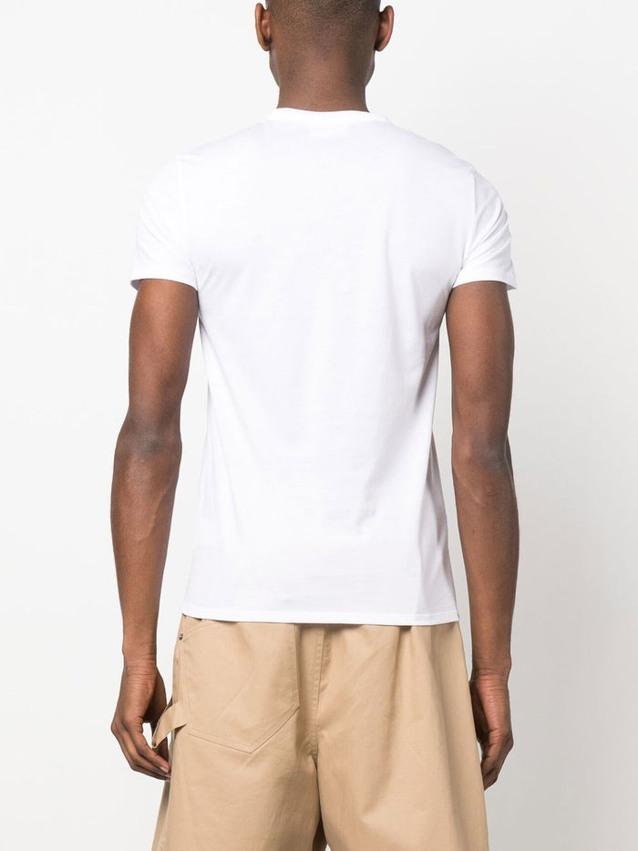 Lacoste T-shirt Bianco Uomo con logo 3