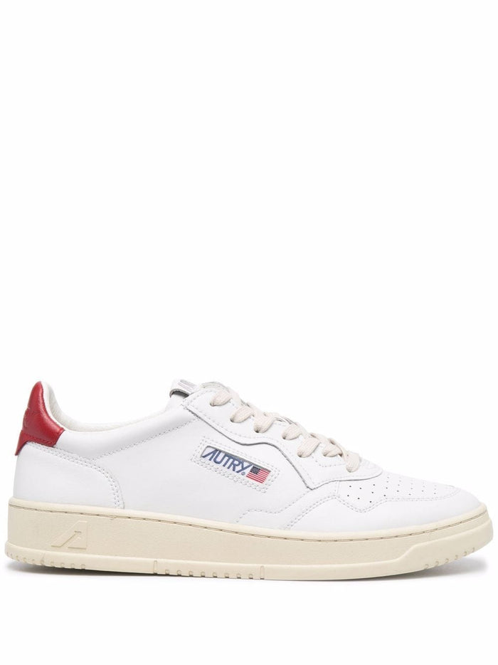 Autry Shoe White Red Men Medalist Low 1