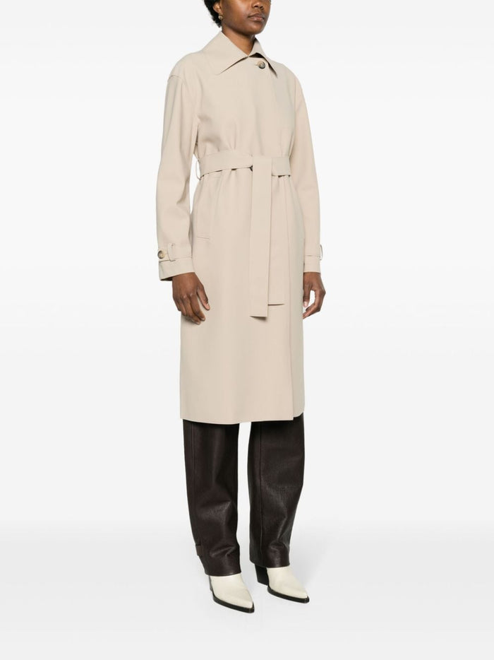 Harris Wharf London Women's Sand Coat with Belt 2