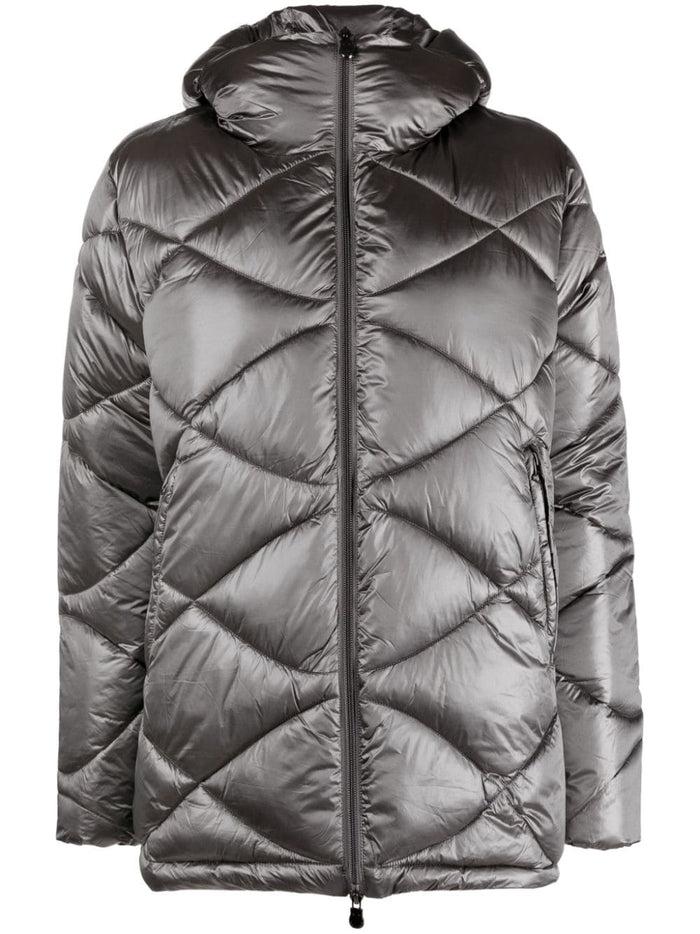 Save The Duck Gray Nylon Quilted Jacket 4