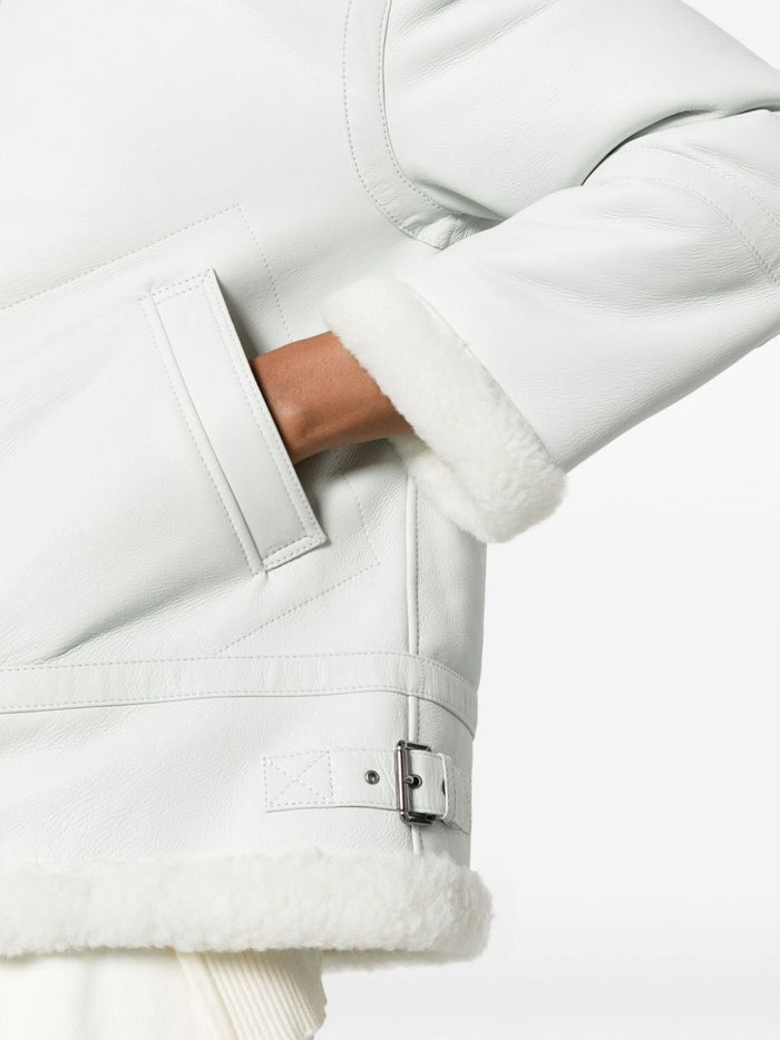 SWORD White Lambskin Pattern Jacket 2