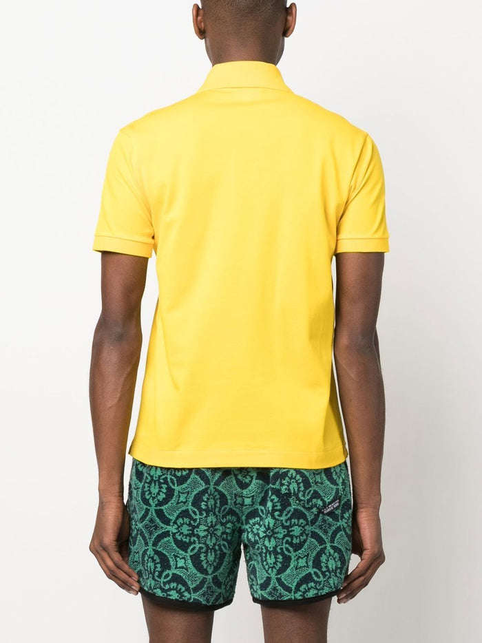 Lacoste Polo Giallo Uomo Giallo con logo ricamato 4