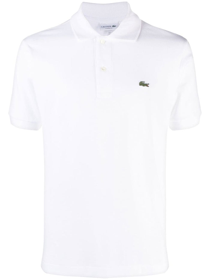Lacoste Polo Bianco Uomo Verde con logo ricamato 5