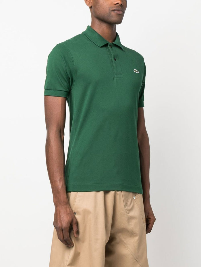 Lacoste Green Men's Polo Shirt Green Cotton with embroidered logo 1