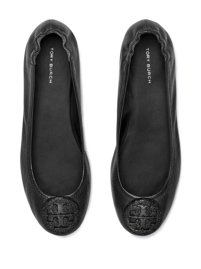 Tory Burch Black Women's Minnie Shoe with logo plaque 3