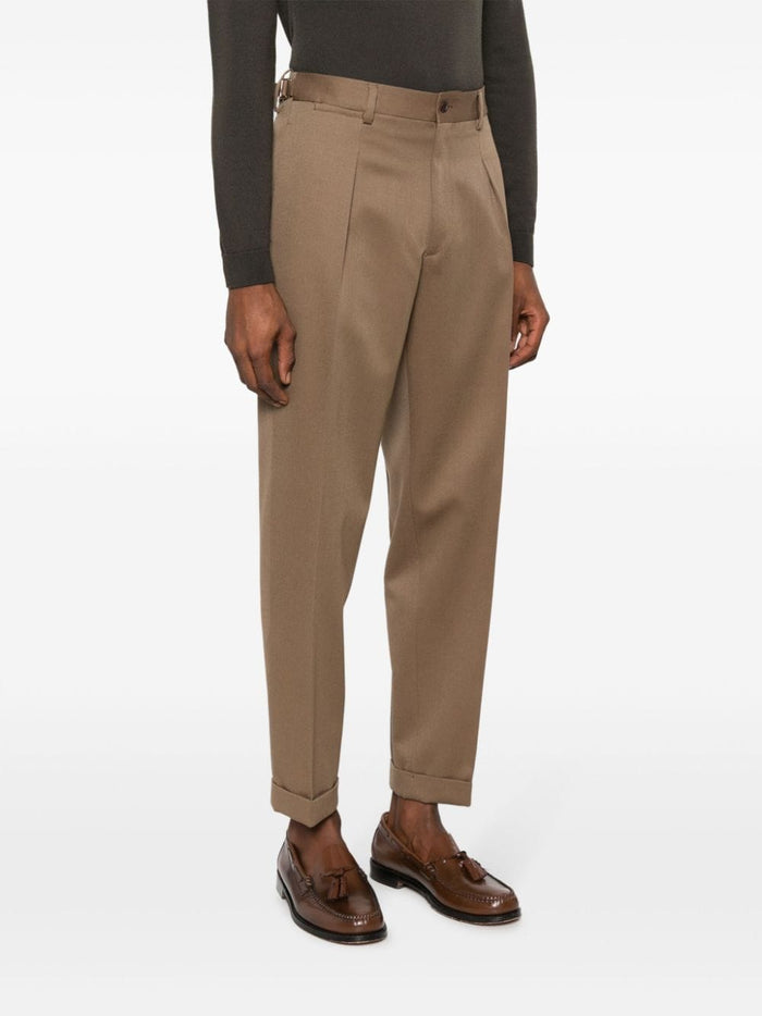 Briglia 1949 Brown Virgin Wool Trousers 1