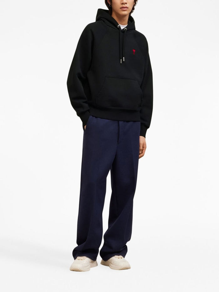 Ami Alexandre Mattiussi Men's Black Sweatshirt with embroidery 1