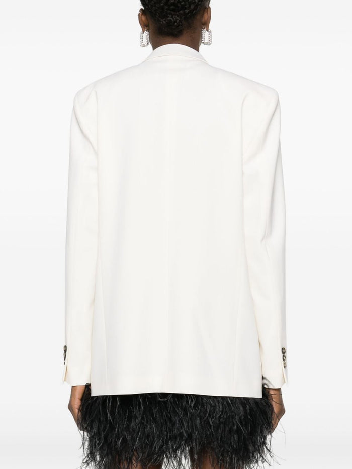 MSGM White Double-Breasted Jacket 3