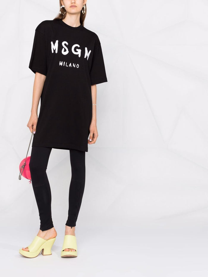 Msgm Abito Nero Donna modello T-shirt con stampa 1