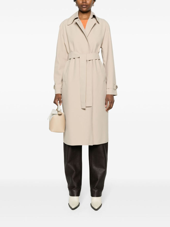 Harris Wharf London Women's Sand Coat with Belt 1