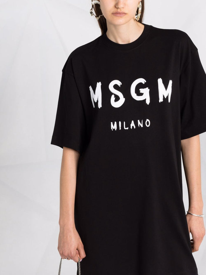 Msgm Abito Nero Donna modello T-shirt con stampa 2