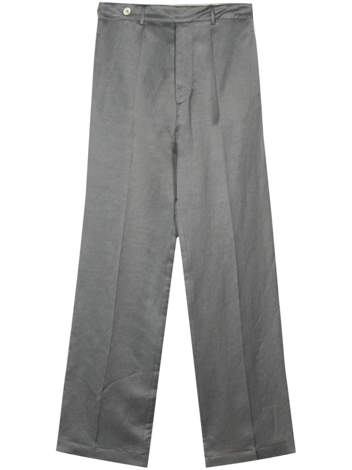 Alysi Pantalone Grigio Gamba Dritta 1