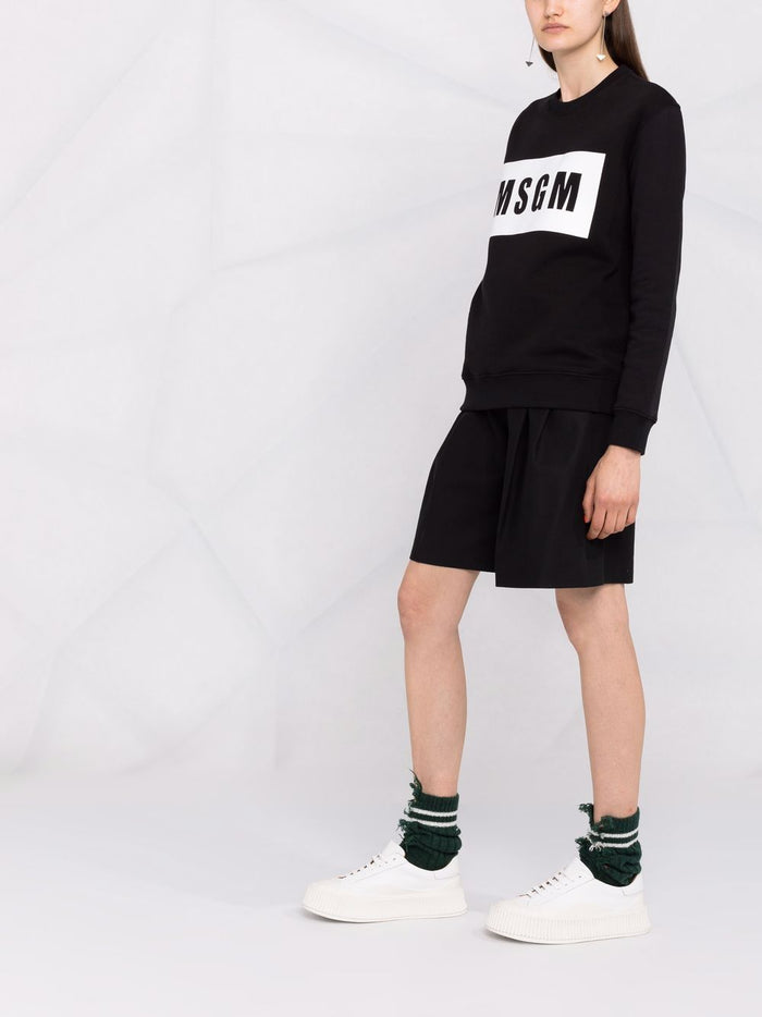 Msgm Felpa Nero Donna 1