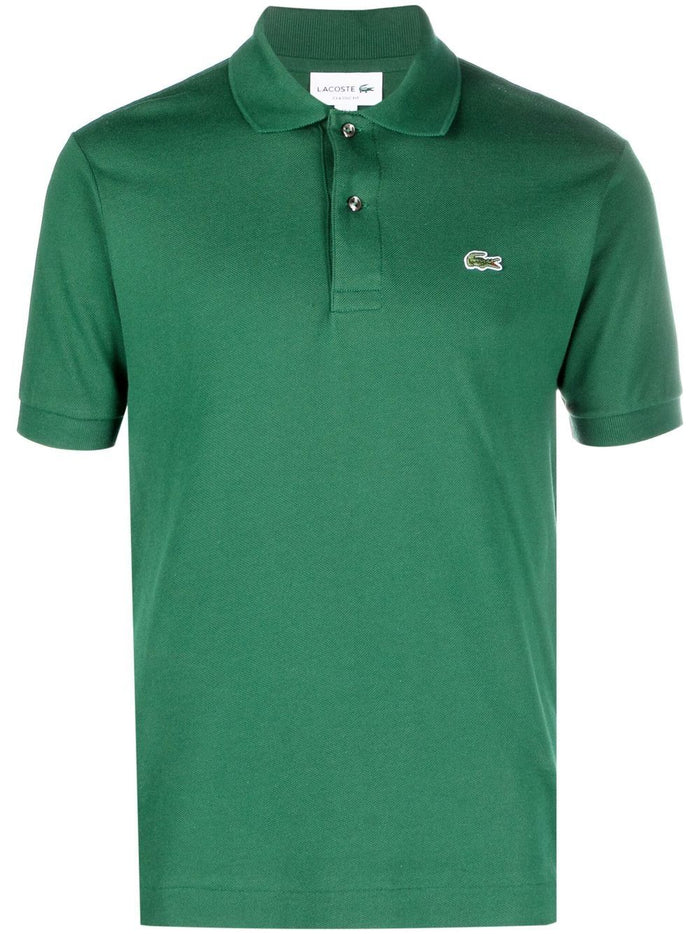 Lacoste Polo Verde Uomo Verde Cotone con logo ricamato 4