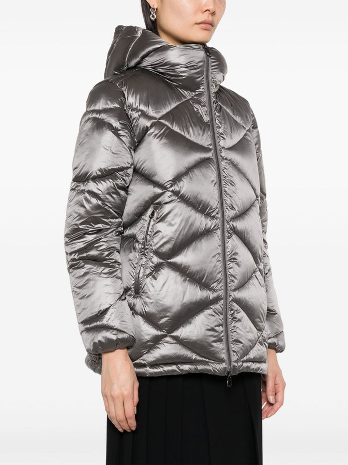 Save The Duck Gray Nylon Quilted Jacket 1