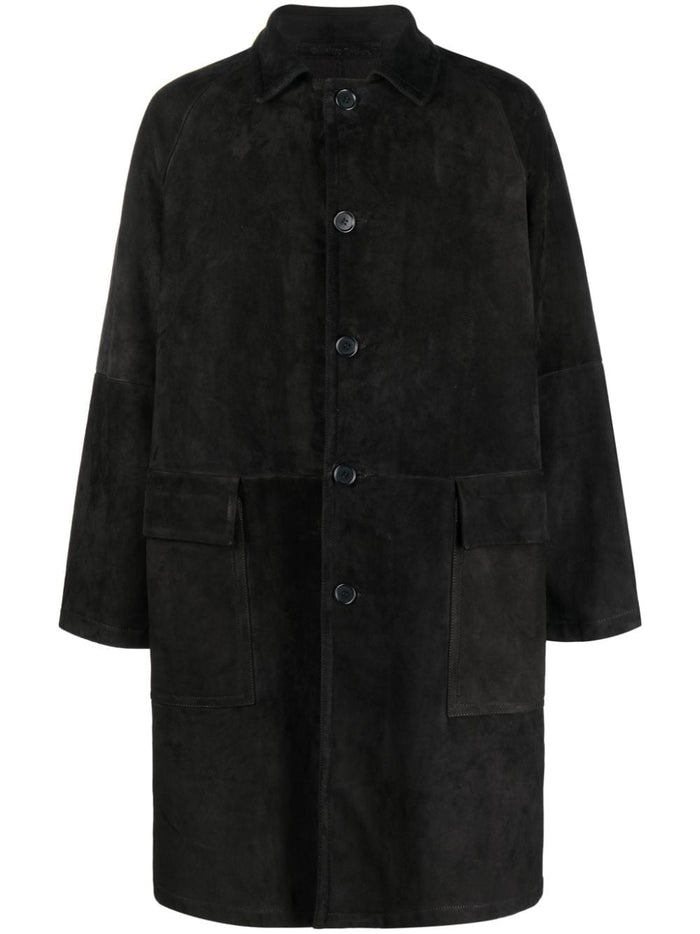 Salvatore Santoro Cappotto Pelle di Vitello Nero 4