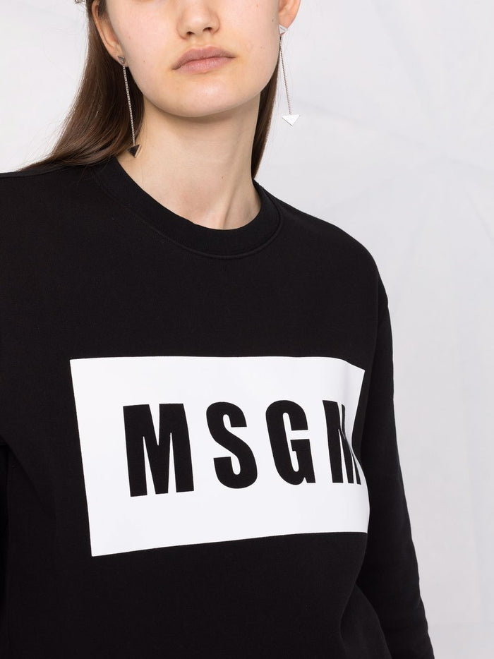 Msgm Felpa Nero Donna 2