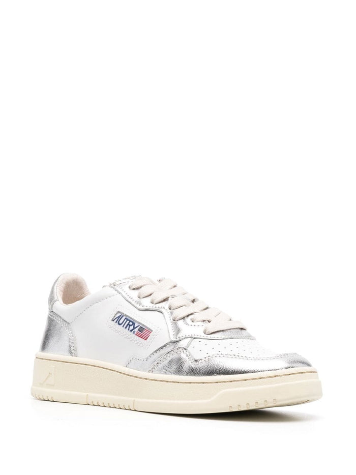 Autry Scarpa Bianco Argento Donna Medalist Low 2