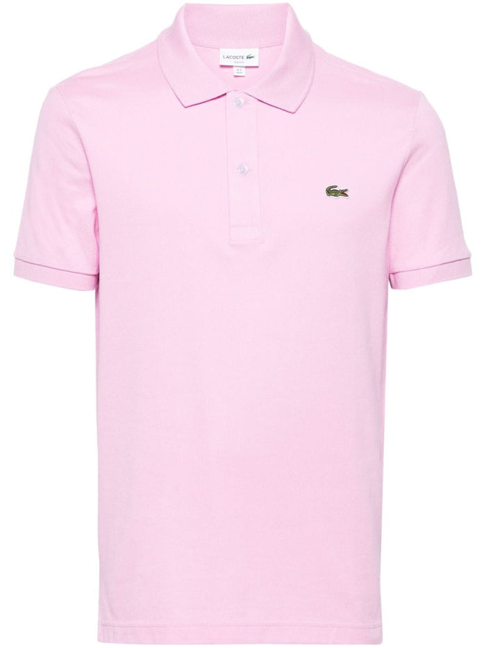 Lacoste Men's Pink Polo Shirt with Crocodile Logo 5