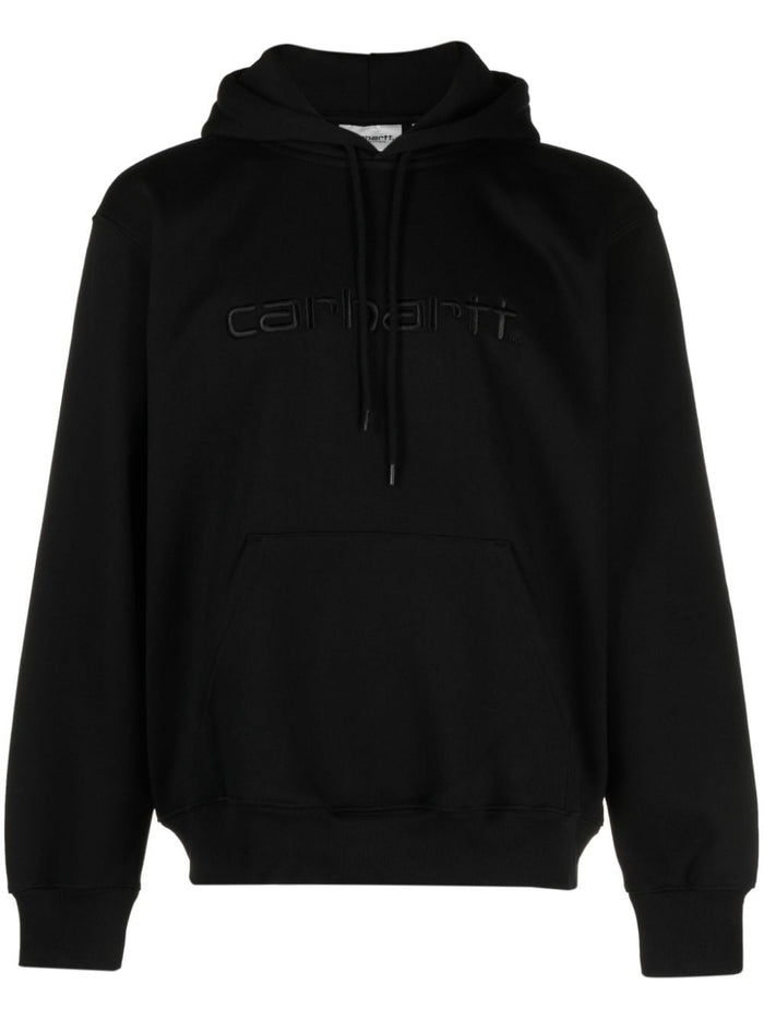 Carhartt Felpa Nero Ricamo Logo 1