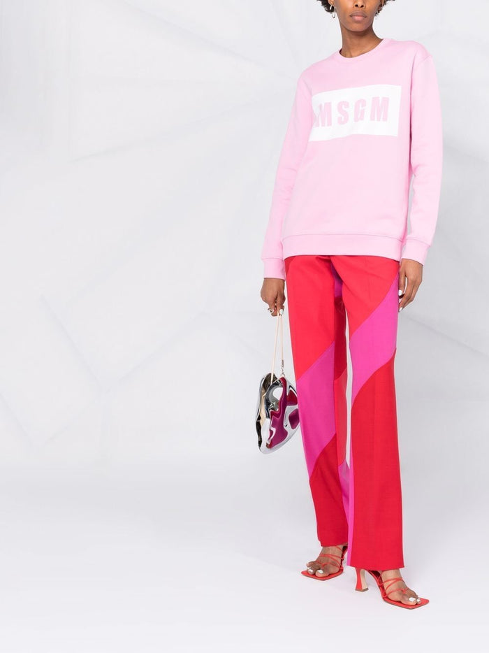 Msgm Felpa Rosa Donna 1