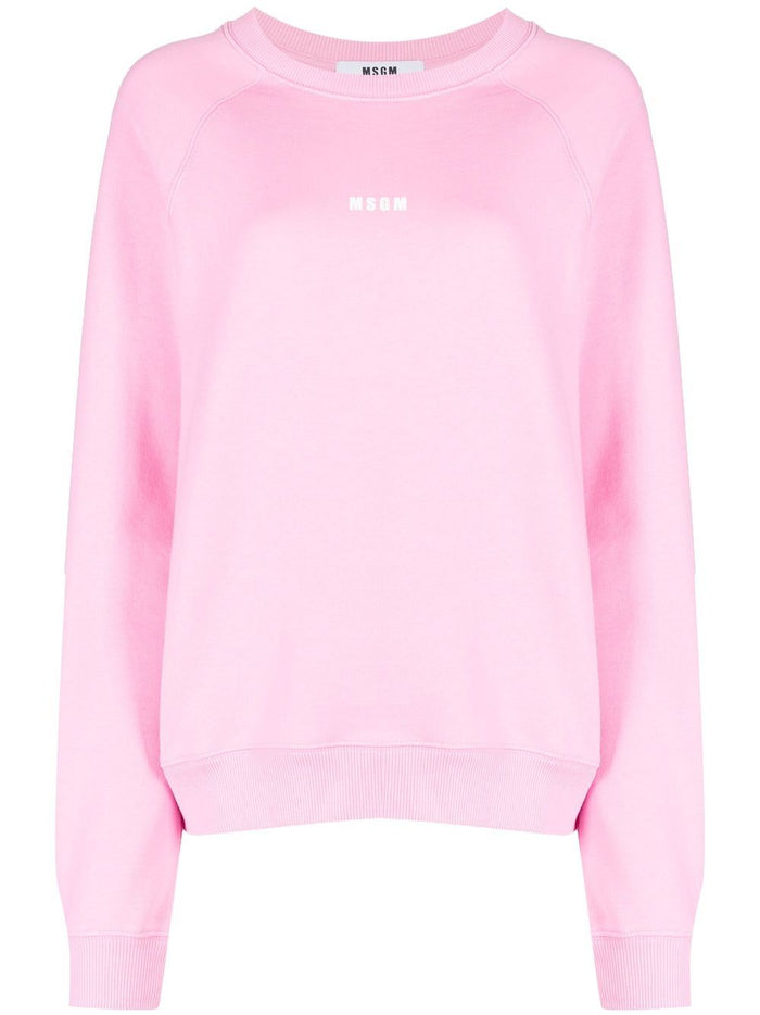 Msgm Women's Pink Sweatshirt Micro Logo 5