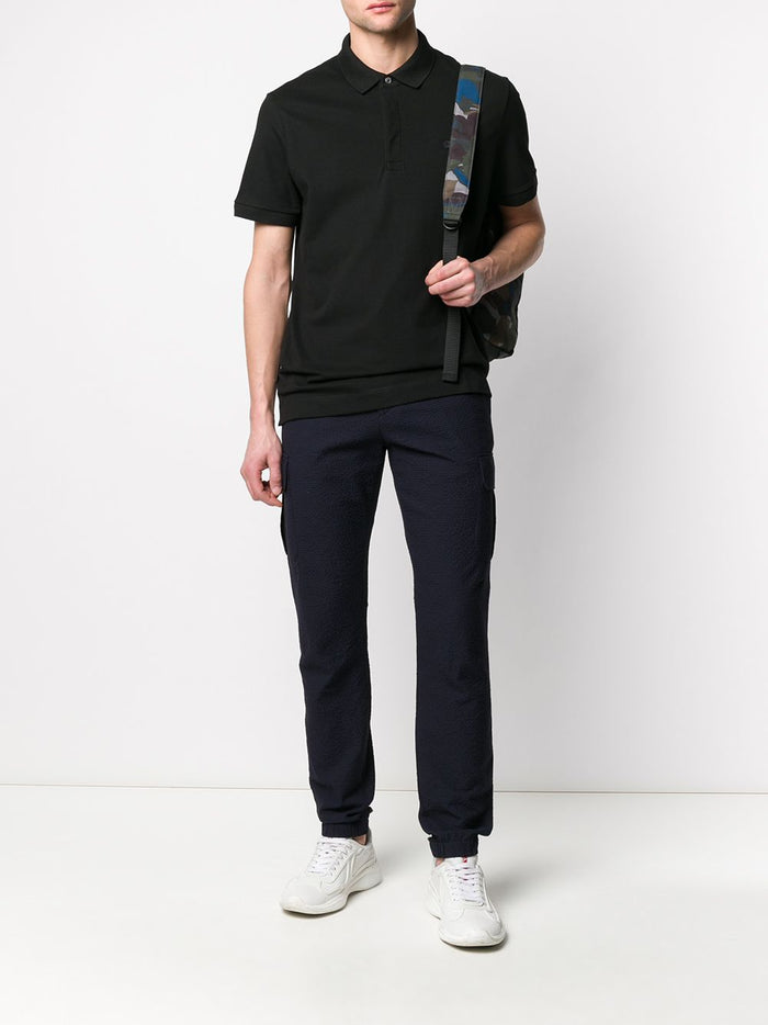 Lacoste Men's Black Polo Shirt with Crocodile Embroidery with classic logo 2