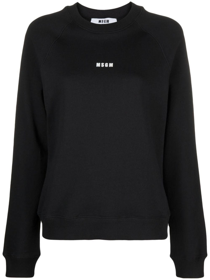 Msgm Black Women's Sweatshirt Micro Logo 4