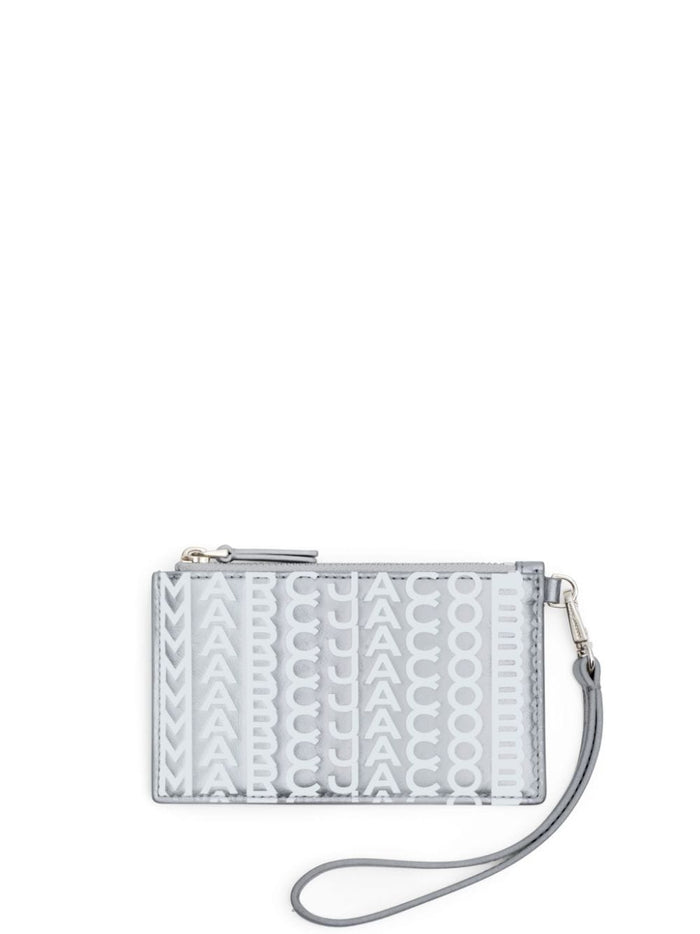 Marc Jacobs Women's Silver Wallet with All Over Logo 1