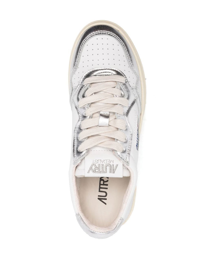 Autry Scarpa Bianco Argento Donna Medalist Low 4