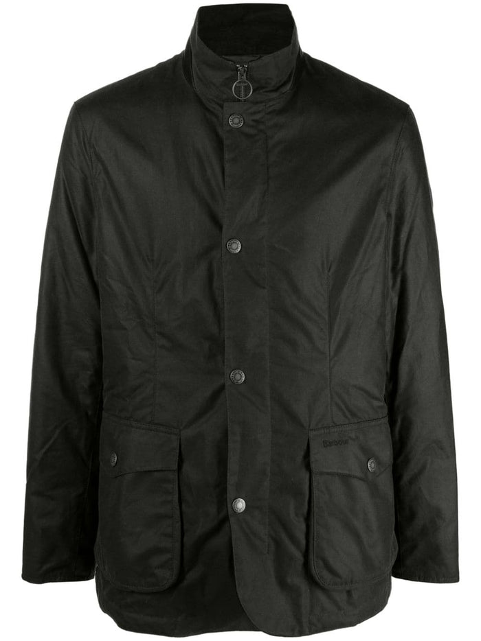 Barbour Giubbotto MWX2204MWX Tessuto Incerato/Pelle/Poliammide Verde Oliva 5