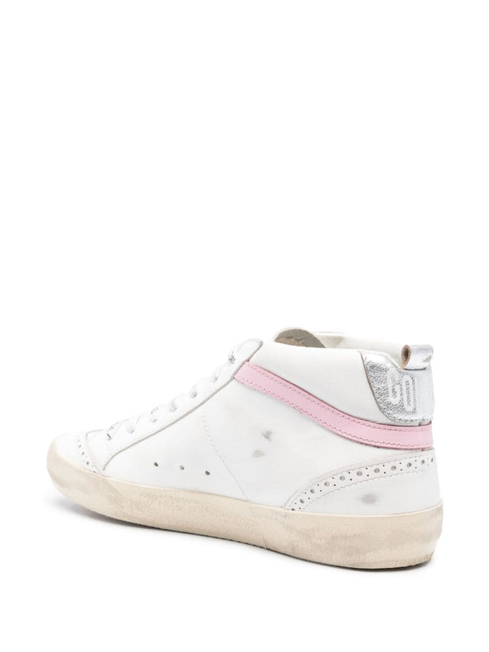 Golden Goose Deluxe Brand Sneakers Bianco Donna alte Mid Star 3