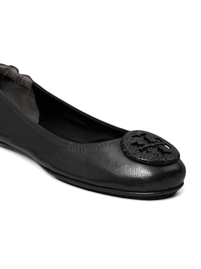 Tory Burch Black Women's Minnie Shoe with logo plaque 4