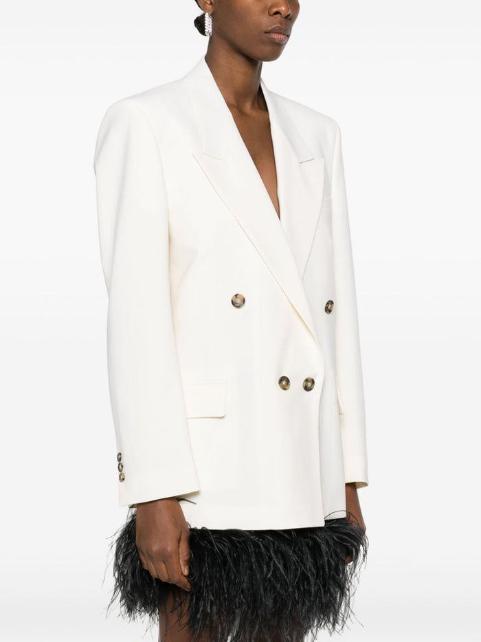 MSGM White Double-Breasted Jacket 2