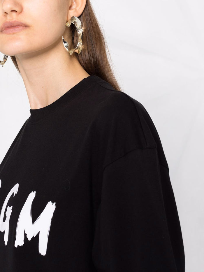 Msgm Abito Nero Donna modello T-shirt con stampa 5