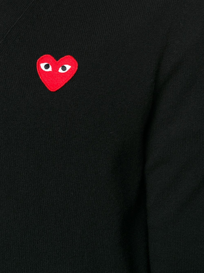 Comme Des Garcons Play Cardigan Nero Lana 3