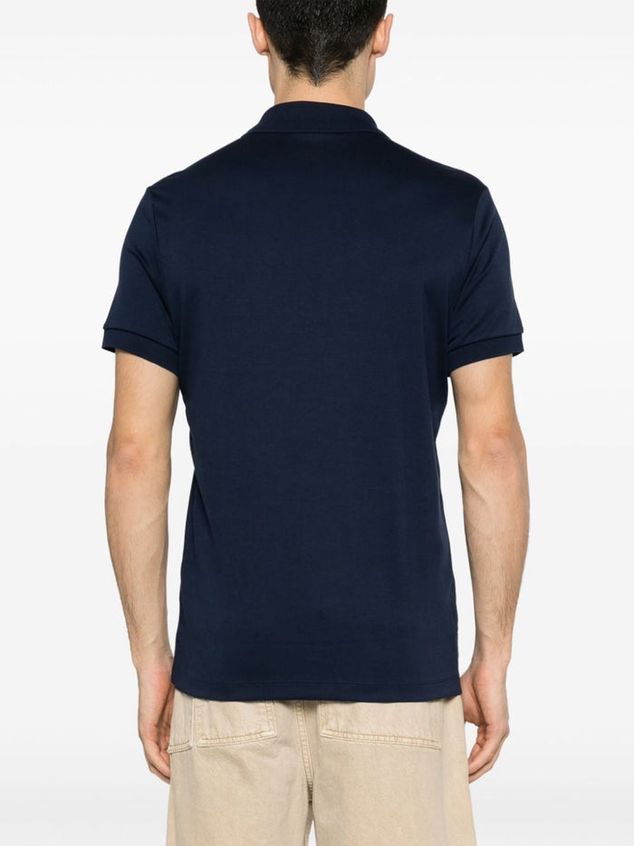 Lacoste Polo Blu Uomo con applicazione 3