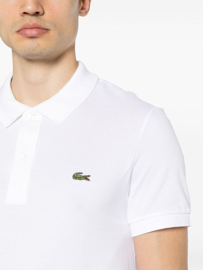 Lacoste Men's White Polo with classic collar 4