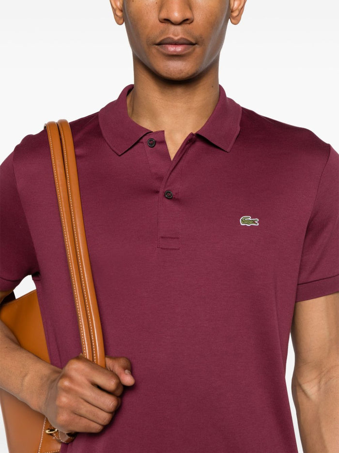 Lacoste Men's Polo Pattern with Crocodile Logo Short Sleeves 4