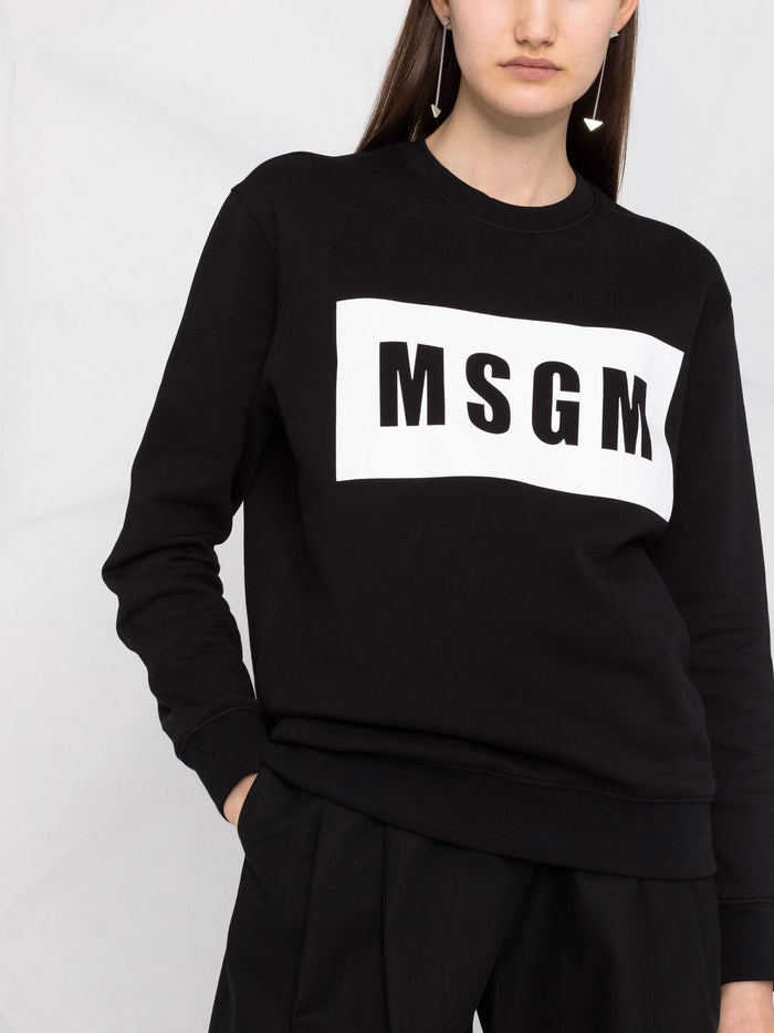 Msgm Felpa Nero Donna 5