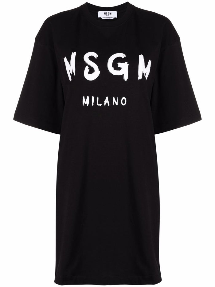 Msgm Abito Nero Donna modello T-shirt con stampa 8