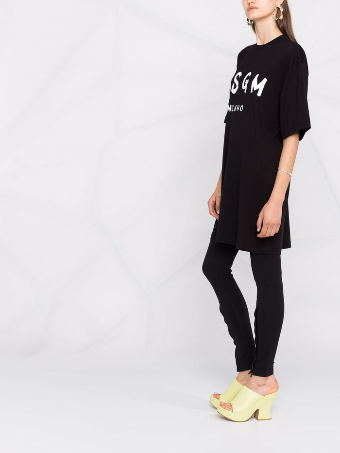 Msgm Abito Nero Donna modello T-shirt con stampa 6