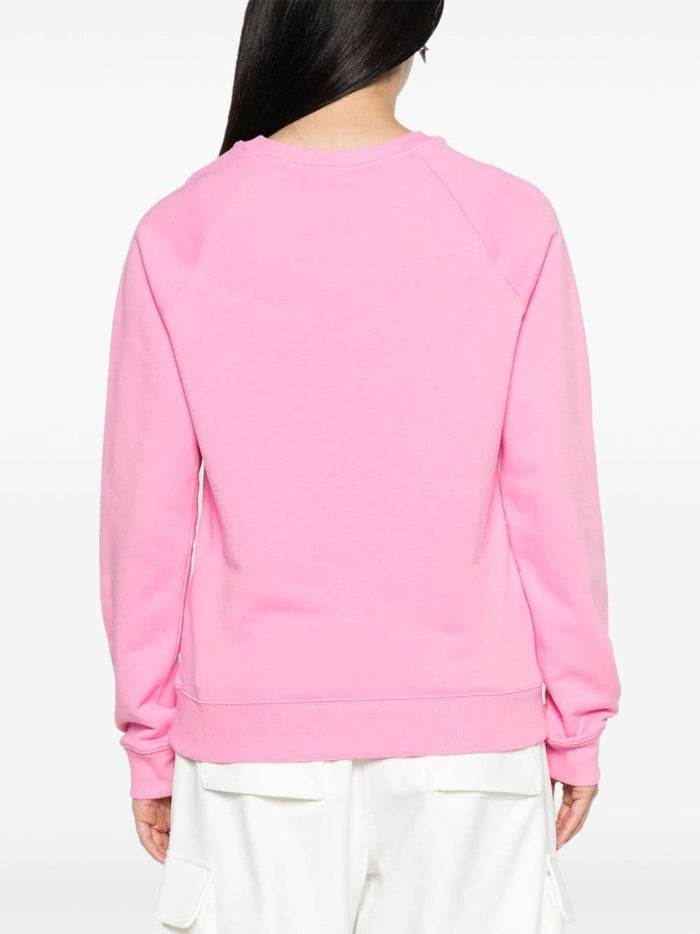 MSGM Pink Cotton Sweatshirt with Milan Logo 3