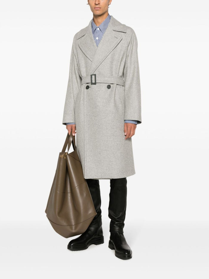 Hevo Cappotto Doppiopetto Lana/Poliammide Grigio 2