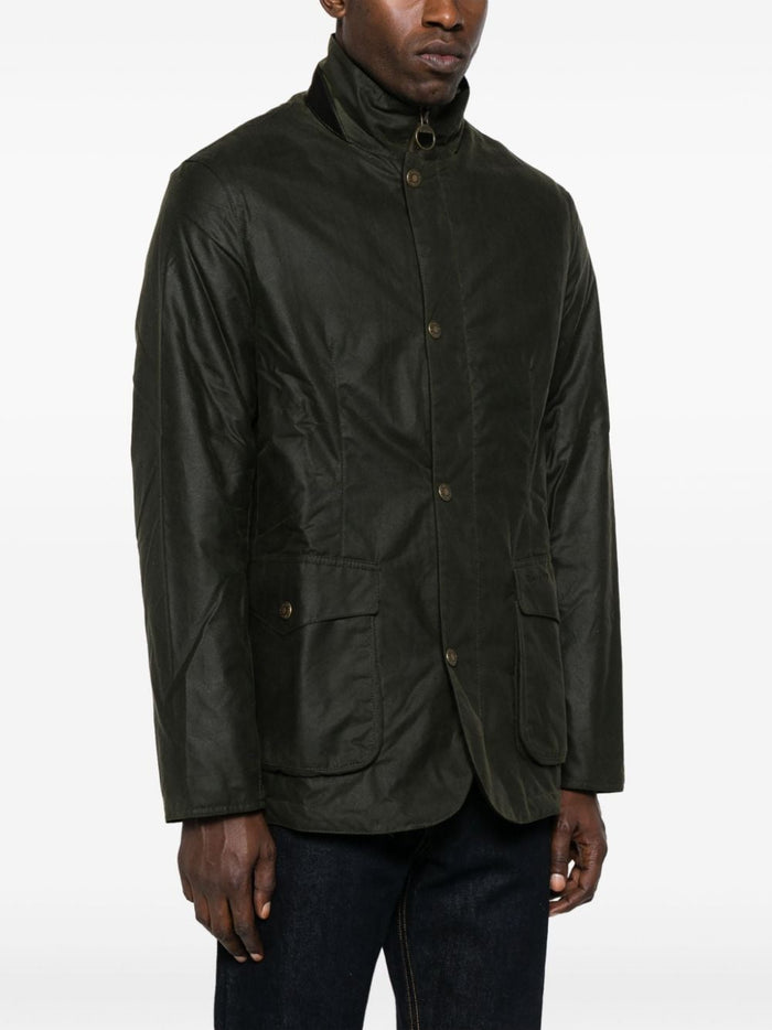 Barbour Giubbotto MWX2204MWX Tessuto Incerato/Pelle/Poliammide Verde Oliva 1