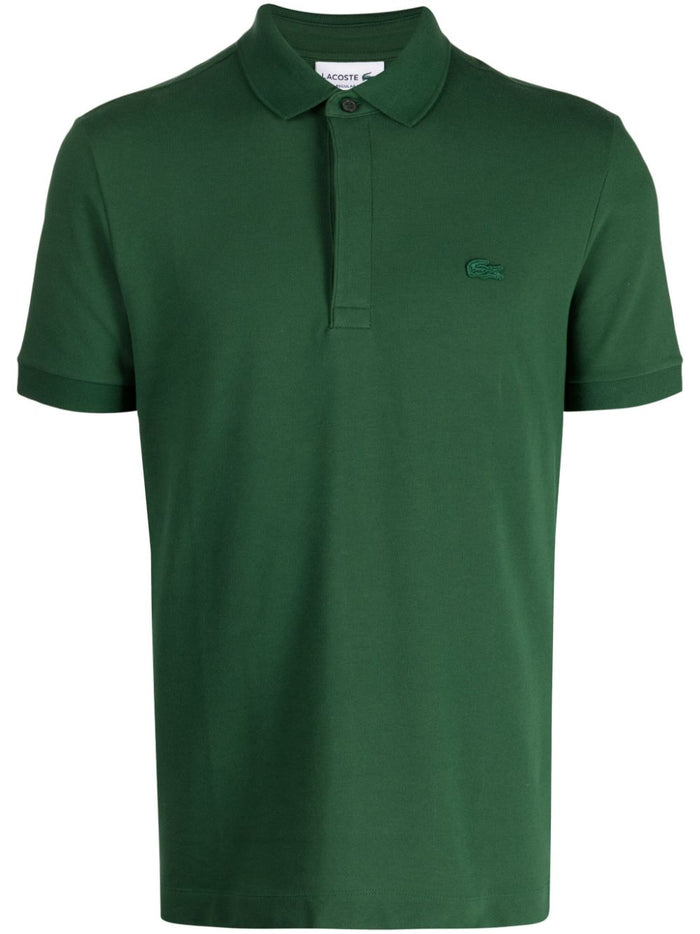 Lacoste Men's Classic Crocodile Green Polo Shirt with logo 1