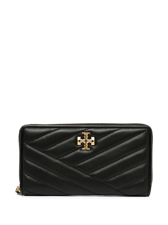 Tory Burch Portafogli Nero Donna continental con motivo chevron 1